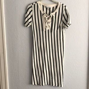 Striped cotton dress
